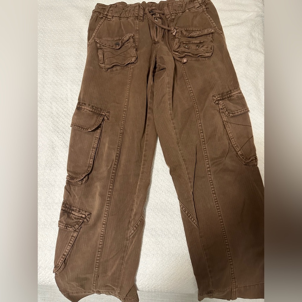 Free People Tahiti cargo pants, chocolate brown, size XS